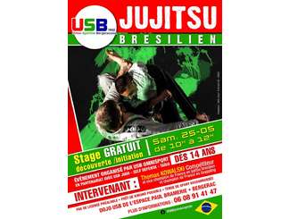 Stage de découverte du Jujitsu Brésilien et Né waza
Gratuit et ouvert à tous à partir de 14 ans  
On vous attend