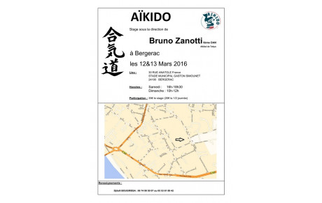 Stage AÏKIDO - Bruno ZANOTTI 6ème DAN Aïkikaï de Tokyo