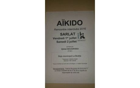 Stage Inter Club AÏKIDO - Djillali BOUGRISSA 5ème DAN