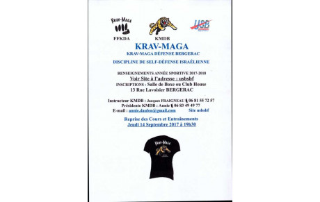 KRAV-MAGA KMDB Inscriptions Année Sportive 2017-2018